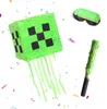 Cube piñata Relaxdays, avec bâton et masque, piñata pour Voir les images du produit 1