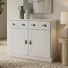 Kommode PARIS aus massiver Kiefer in weiß, schönes Produktbild-Vorschau 1