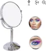 A makeup mirror with icons indicating features and close-up shots of a woman's face and eye with makeup. Produktbild-Vorschau