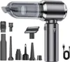 A cordless handheld vacuum cleaner with multiple attachments, displayed on a white background. Produktbild-Vorschau