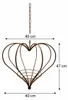 Herz-Hängedekoration aus Metall – Gartenkorb, 40 cm, Braun Produktbild-Vorschau 3