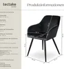 tectake® Esszimmerstuhl Marilyn gepolstert, in Samtoptik 58 Produktbild-Vorschau 6