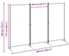 vidaXL Set di 3 divisori da interno Beige 260 x 180 cm in Anteprima dell’immagine prodotto 7