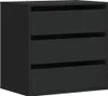 vidaXL Komoda z szufladami czarna 60x41x58 cm materiał Podgląd zdjęcia produktu 4