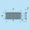 Türlüftungsgitter einseitig Serie KE  ABS 275x105 : braun Produktbild-Vorschau 3