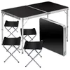 Table pliante multifonctions 120 x 60 cm avec 4 chaises - Voir les images du produit 1