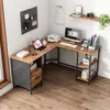 Biurko Komputerowe Narożne Rustykalne Loft Vintage Podgląd zdjęcia produktu 6