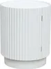 A white cylindrical side table with a fluted exterior and a subtle door seam. Anteprima dell’immagine prodotto