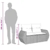 Design Gartensofa mit Kissen 2-Sitzer Beige Poly Rattan, Produktbild-Vorschau 10