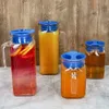 4x KARO & KORA Kühlschrankkrug mit Deckel blau 1L & 0,5L Produktbild-Vorschau 3
