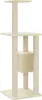 vidaXL Arbre à chat avec colonnes à griffer en sisal Crème Voir les images du produit 11