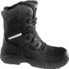 A black winter work boot is shown against a white background. Produktbild-Vorschau