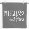 Huuraa Kissenbezug Pfleger mit Herz 40x40cm Steel Grey Produktbild-Vorschau 1