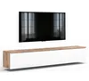 AX LIVING Barvo 2x100 TV Kommode Lowboard Braun/Weiß Produktbild-Vorschau 4