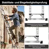 6,3 meter telescoopladder met verstevigde haken, extra lang Productafbeelding-voorbeeld 5