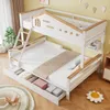 A bunk bed with storage drawers in a bedroom setting. Produktbild-Vorschau
