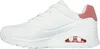 Side view of a white Skechers sneaker with pink accents. Náhled obrázku produktu