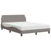 Bett mit Matratze "Dover" Taupe 140x200 cm Stoff Produktbild-Vorschau 1