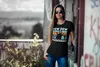 Damen T-Shirt Spruch Pew Pew Madafakas Katze Cat crazy Produktbild-Vorschau 4