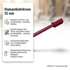 Diamantový vrták Ø32 mm na jadrové vŕtanie jadrové vŕtanie Náhľad obrázku produktu 12