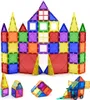 A collection of magnetic building blocks arranged into various structures, including a castle and smaller models. Náhled obrázku produktu