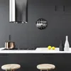 Glasuhr Wanduhr Küchenuhr Echt-Glas 30fi cm Meer schwarz Produktbild-Vorschau 3