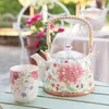 Clayre & Eef Théière avec filtre 700 ml Beige Rose Voir les images du produit 2