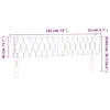 vidaXL Kopfteil mit Ohren Dunkelgrau 183x23x78/88 cm Stoff Produktbild-Vorschau 10