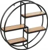 COSTWAY scaffale da parete rotondo, scaffale sospeso con 4 Anteprima dell’immagine prodotto 1