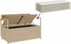 vidaXL Gartenbank mit Stauraum und Kissen Beige Poly Rattan Produktbild-Vorschau 7