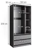 Kleiderschrank Vicco Elmo Anthrazit 100 x 200 cm mit 2 Produktbild-Vorschau 7