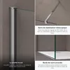 doporro Paroi de Douche à L'italienne Transparent 140cm Voir les images du produit 5