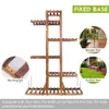 FATIVO Blumenständer draußen, Blumenregal aus Massivholz 6 Produktbild-Vorschau 9