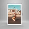 Poster - Poster ohne Rahmen - Reise Frau Rollschuhe - Produktbild-Vorschau 4