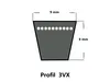Gates Quad-Power® 4 3VX 350, XPZ 887 Lw, Schmalkeilriemen, Produktbild-Vorschau 2