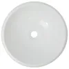 vidaXL Lavabo rotondo in Vetroceramica bianca 40 x 15 cm Anteprima dell’immagine prodotto 8
