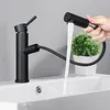 A black faucet with a pull-out spray head is shown in use over a white sink, with a small green plant in a white pot in the background. Anteprima dell’immagine prodotto