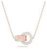 Swarovski Halskette Hollow Anhänger, Weiß, Roségold, Produktbild-Vorschau 3