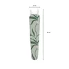 A product shot of an ironing board cover with a floral pattern, showing dimensions. Produktbild-Vorschau