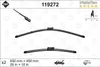 A product image showing two windshield wipers and a diagram of a wiper attachment. Anteprima dell’immagine prodotto