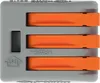 A close-up, top-down view of a Wago 3-port connector. Náhľad obrázku produktu