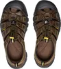 A top-down view of a pair of brown KEEN Newport sandals. Produktbild-Vorschau