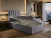 NORDELO Boxspringbett MORFEO 90x200 cm Grau Komplett-Set Produktbild-Vorschau 9