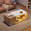 STILVORA Couchtisch 105x50x36cm mit LED-Lichtleiste und Produktbild-Vorschau 3