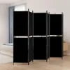 vidaXL 6dílný paraván černý 300x180 cm Látka Náhled obrázku produktu 2