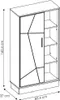 Regal Brolo 1 Tür 4 Fächer 85,4x160,5x37 cm Eiche Catania / Produktbild-Vorschau 3
