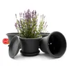 BigDean 1 Stück Blumentopf mit Untersetzer rund ø 25 cm Produktbild-Vorschau 2