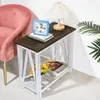 Omgoods - Houten Farmhouse Bijzettafel met Opbergruimte Productafbeelding-voorbeeld 2