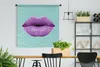MuchoWow® Wandteppich Wandbehang Lippen - Pastell - Lila Produktbild-Vorschau 2