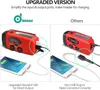 Comparison of an upgraded version of a solar radio with a standard version, highlighting charging ports. Produktbild-Vorschau